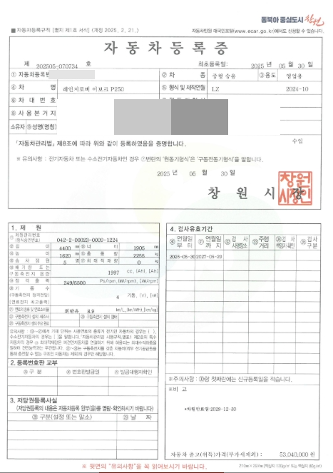 레인지로버 이보크 P250
